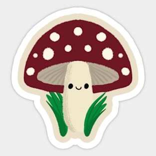 Happy Mr Mushroom Sticker